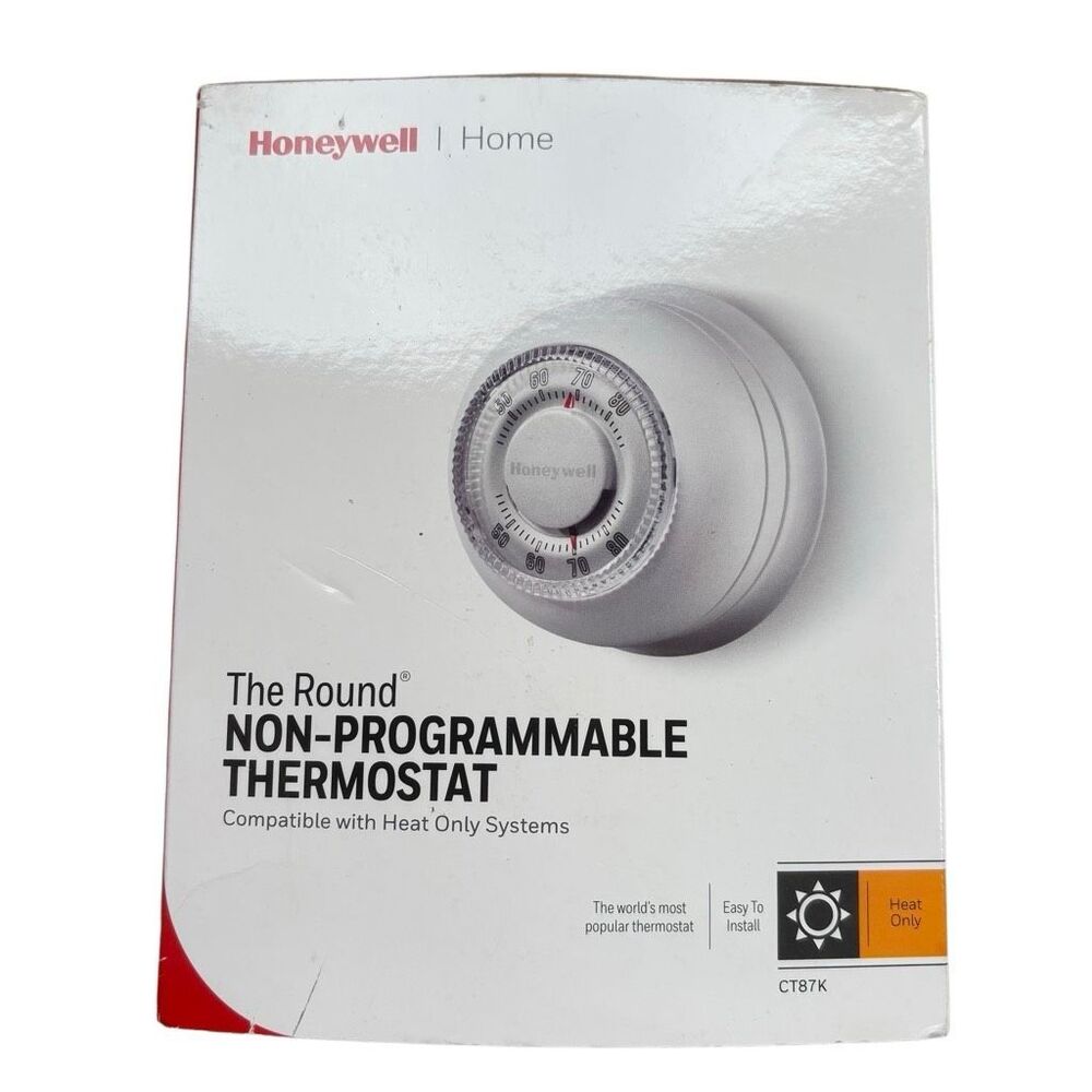 ⁠Honeywell CT87K The Round Non-Programmable Thermostat Heat Only Open Box
